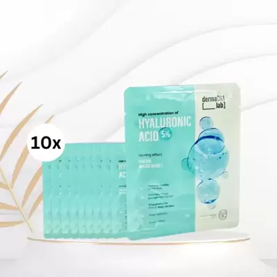 10x Super hydraterend gezichtsmasker met 5% Hyaluronzuur 